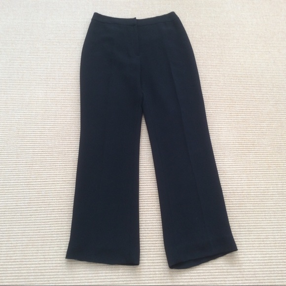 Albert Nipon Black Lined Wide Leg Pants - Size 8 - Picture 1 of 13
